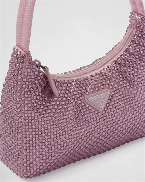 pink prada crystal satin hobo bag|Prada Livermore.